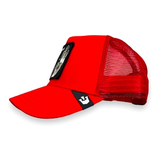 Goorin Bros. “Lone Wolf” Shleather Wolf trucker red cap baseball hat - Picture 2 of 5